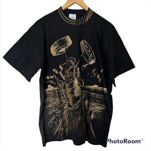 𝅺volcano Sea Themed T Shirt, Hiking Tees, Wilderness Graphic Tee, Size Large